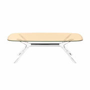 Blast Coffee Table, 15.75" h. by Philippe Starck for Kartell Furniture Kartell Bronze Top/Chrome/Transparent Frame 