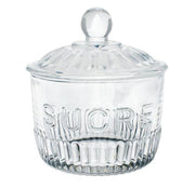 Sucre French-Style Depression Glass Sugar Bowl Kitchen Amusespot Clear 