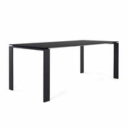 Four Rectangular Table with Soft Touch, 74 3/4" x 35 3/7" by Ferruccio Laviani for Kartell Furniture Kartell Black/Black 
