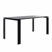 Four Rectangular Table, 62.25" w. by Ferruccio Laviani for Kartell Furniture Kartell Black/Black 