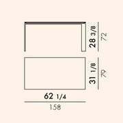 Four Rectangular Table, 62.25" w. by Ferruccio Laviani for Kartell Furniture Kartell 