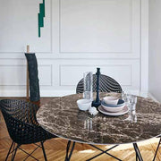 Glossy Marble Oval Dining Table, 28" h. by Antonio Citterio with Oliver Low for Kartell Furniture Kartell 