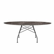 Glossy Marble Oval Dining Table, 28" h. by Antonio Citterio with Oliver Low for Kartell Furniture Kartell 