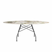 Glossy Marble Oval Dining Table, 28" h. by Antonio Citterio with Oliver Low for Kartell Furniture Kartell 