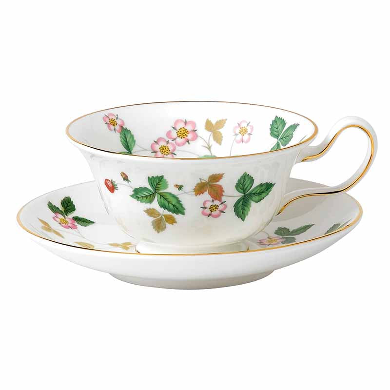 Wedgwood Wild Strawberry Teacup & Saucer
