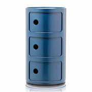 Componibili Classic 3 Element Storage Unit by Anna Castelli Ferrieri for Kartell Furniture Kartell Blue 