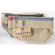 French Monogramme Linen Bread Basket by Thieffry Freres & Cie Bread Basket Thieffry Freres & Cie 