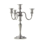 Flame Candelabra by Match Pewter Candleholder Match 1995 Pewter 4 Arms 
