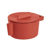 Terracotto Cast Iron Sauce Pot with Lid, 4", 10 oz. by Sambonet Cookware Sambonet Paprika/Red 