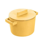 Terracotto Cast Iron Sauce Pot with Lid, Vanilla/Yellow, 6.25" by Sambonet Cookware Sambonet 