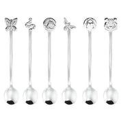 Living 6-Piece Party Fashion Party Spoons Set by Sambonet Spoon Sambonet Stainless Steel 