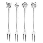 Living 4-Piece Party Fashion Party Forks Set by Sambonet Spoon Sambonet Stainless Steel 
