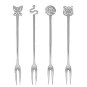 Living 4-Piece Party Fashion Party Forks Set by Sambonet Spoon Sambonet Antique Finish 