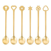 Lucky Charms 6-Piece Party Spoon Set by Sambonet Spoon Sambonet PVD Gold 