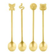 Living 4-Piece Party Fashion Party Spoons Set by Sambonet Spoon Sambonet PVD Gold 