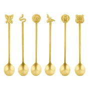 Living 6-Piece Party Fashion Party Spoons Set by Sambonet Spoon Sambonet PVD Gold 
