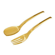 Living Serving Spoon & Fork Set by Sambonet Serving Spoon Sambonet PVD Gold 