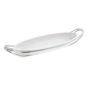 New Living Fish Tray with Holder by Sambonet Serving Tray Sambonet Silverplated on Stainless Steel 