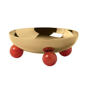 Penelope Bowl, PVD Gold with Carnelian Red by Sambonet Serving Bowl Sambonet Small 