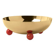 Penelope Bowl, PVD Gold with Carnelian Red by Sambonet Serving Bowl Sambonet Medium 