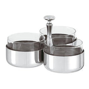 Elite Relish Dish, 3 Compartments with Crystal by Sambonet Condiments Sambonet 