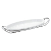 New Living Fish Tray with Holder by Sambonet Serving Tray Sambonet Antico Stainless Steel 