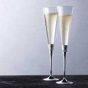 With Love Silver Toasting Flute, Set of 2 by Vera Wang for Wedgwood Glassware Wedgwood 