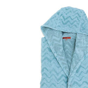 Rex Degraded Chevron Hooded Solid Color Bathrobe by Missoni Home Robes Missoni Home 