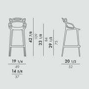Masters Stool, Bar Height by Philippe Starck with Eugeni Quitllet for Kartell Chair Kartell 