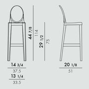 One More Stool, Bar Height, Set of 2 by Philippe Starck for Kartell Chair Kartell 