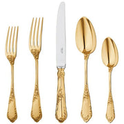 Rocaille Sterling Silver Gilt 7.5" Place Fork by Ercuis Flatware Ercuis 