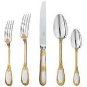 Empire Sterling Silver Gold Accented 7" Fish Fork by Ercuis Flatware Ercuis 