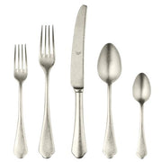 Dolce Vita Pewter Champagne 5 Piece Place Setting by Mepra Flatware Mepra 