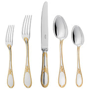 Lauriers Silverplated Gold Accents 7" French Sauce Spoon by Ercuis Flatware Ercuis 
