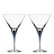 Intermezzo Blue 7 oz. Martini Glass by Orrefors Barware Orrefors Set of Two 