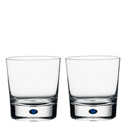 Intermezzo Blue 11 oz. Double Old Fashioned Whiskey Glass by Orrefors Barware Orrefors Set of 2 
