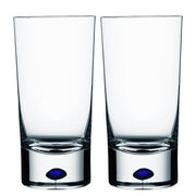 Intermezzo Blue 13 oz. Juice or Tumbler Glass by Orrefors Barware Orrefors Set of 2 