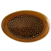 Junto Stoneware Flat Oval Platter, 13" for Rosenthal Dinnerware Rosenthal Amber 