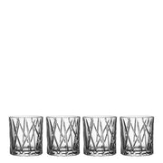 City 8 oz. Old Fashioned Whiskey Glass, Set of 4 by Orrefors Glassware Orrefors 