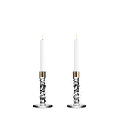 Carat Brass and Glass Candlestick, Set of 2 by Orrefors Glassware Orrefors Small 
