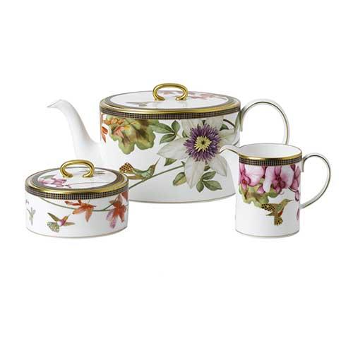 Hummingbird 3 Piece Tea Set (Teapot, Sugar & Creamer) by Wedgwood ...