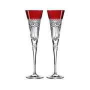 Times Square 2023 Red Flute, Set of 2 by Waterford Stemware Waterford 