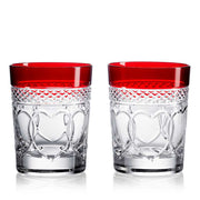 Times Square 2023 Double Old Fashioned Red Glasses, Set of 2 by Waterford Drinkware Waterford 