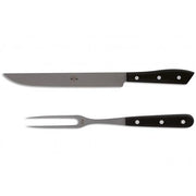 Compendio Carving Sets with Grey Blades and Lucite Handles by Berti Carving Set Berti Black Lucite 