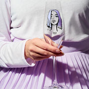 All About You 7.5 oz. Champagne Glass, Set of 2 by Sara Woodrow for Kosta Boda Glassware Kosta Boda 