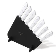 Compendio Kitchen Knives with Grey Blades and Lucite Handles, Set of 7 by Berti Knive Set Berti Ice Lucite 