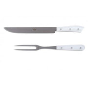 Compendio Carving Sets with Grey Blades and Lucite Handles by Berti Carving Set Berti Ice Lucite 