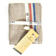 French Red, White and Blue Linen Dish Towels, Set of 2 by Thieffry Freres & Cie Linen Thieffry Freres & Cie 