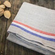 French Red, White and Blue Linen Dish Towels, Set of 2 by Thieffry Freres & Cie Linen Thieffry Freres & Cie 