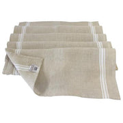 French Monogramme Linen 60" Table Runner by Thieffry Freres & Cie Linen Thieffry Freres & Cie White 